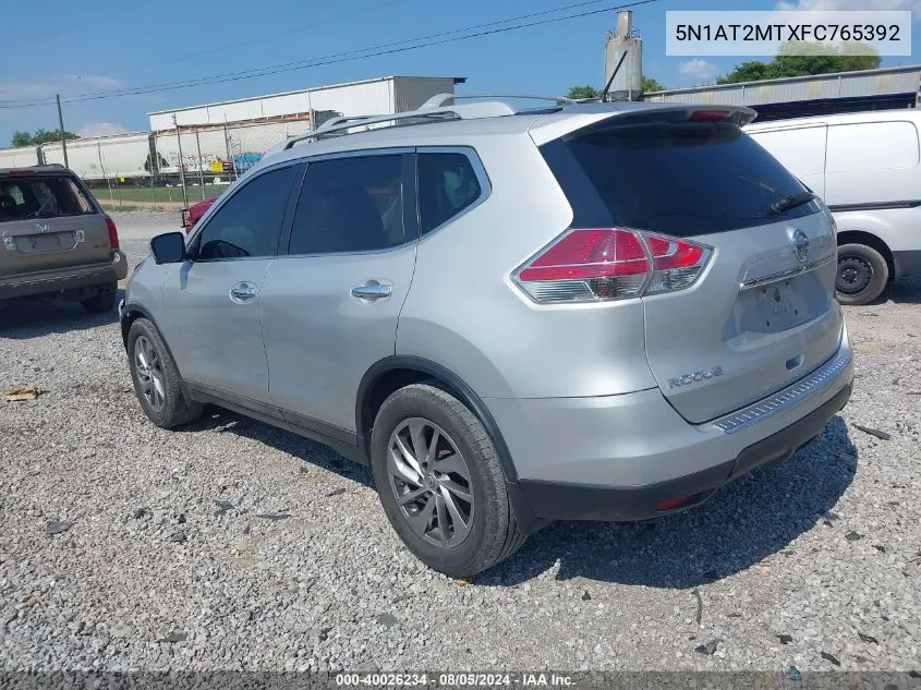 5N1AT2MTXFC765392 2015 Nissan Rogue Sl