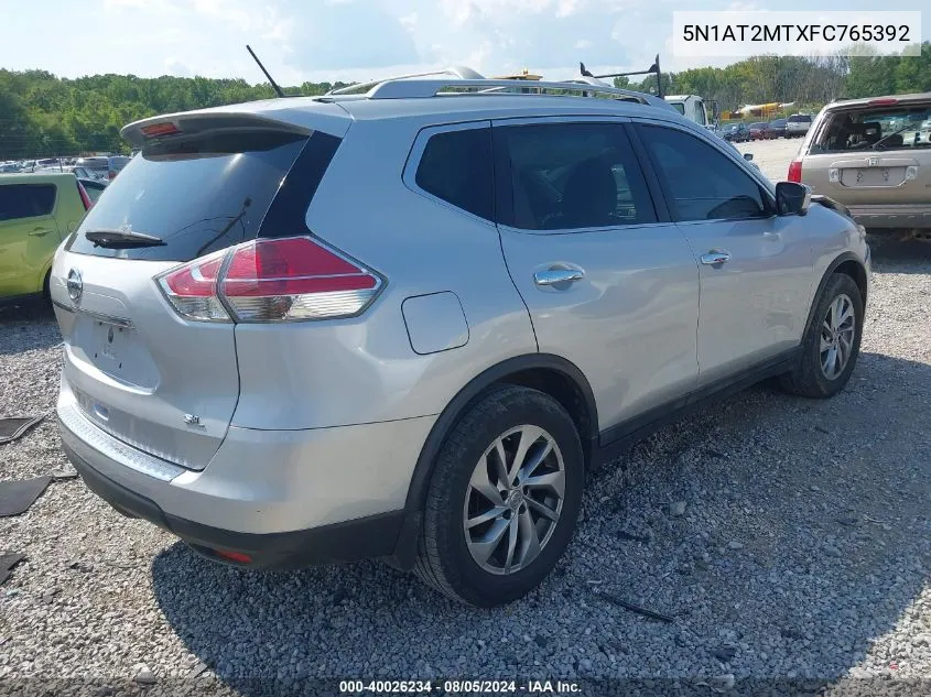 5N1AT2MTXFC765392 2015 Nissan Rogue Sl