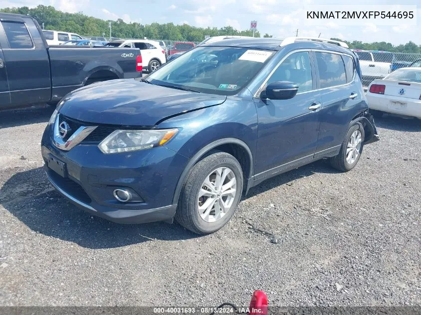 2015 Nissan Rogue Sv VIN: KNMAT2MVXFP544695 Lot: 40031693