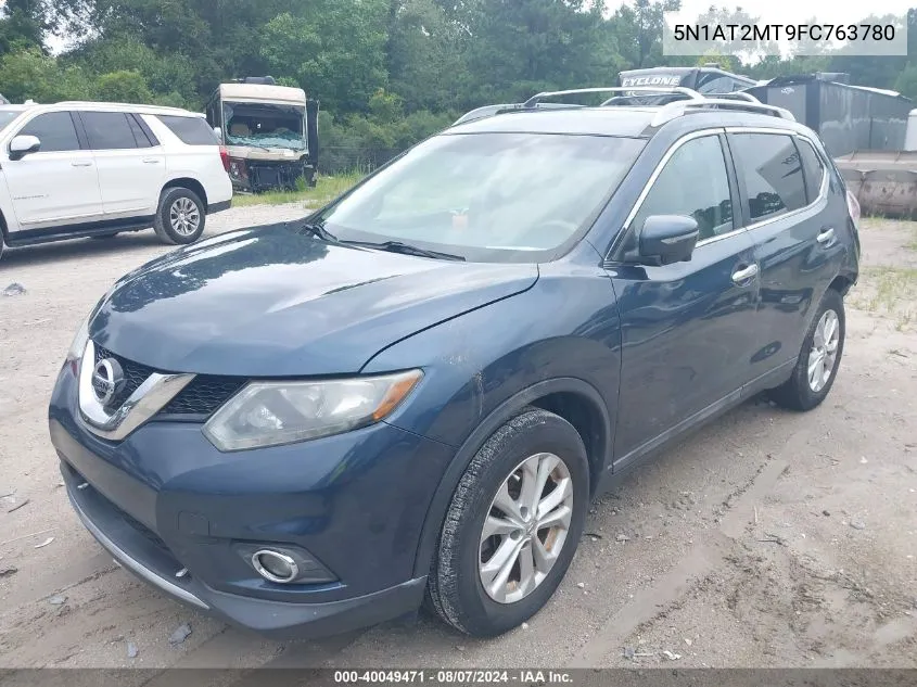 2015 Nissan Rogue Sv VIN: 5N1AT2MT9FC763780 Lot: 40049471