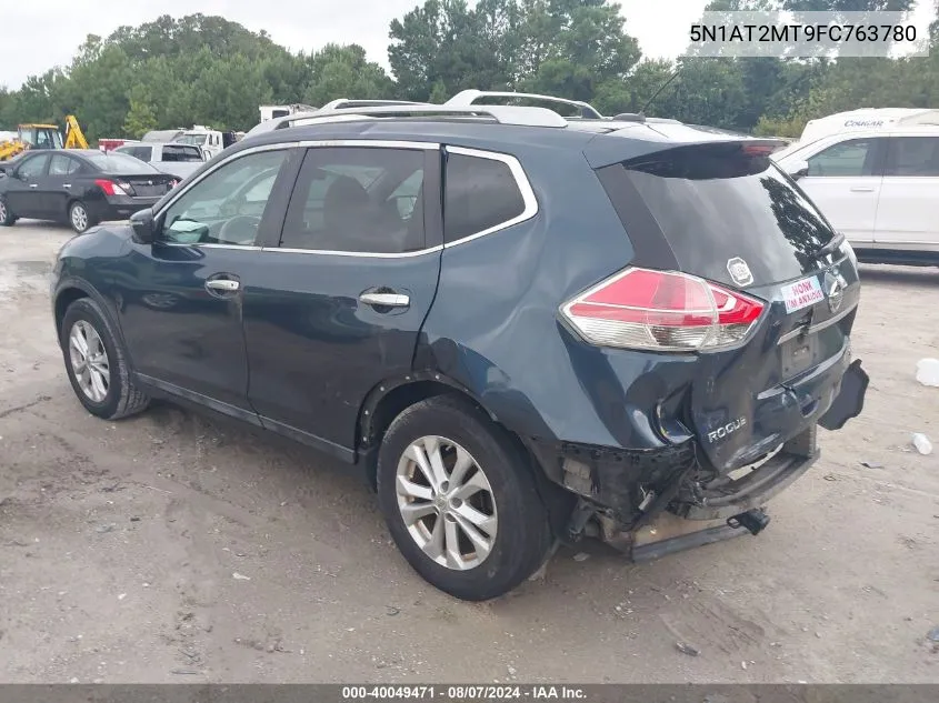 2015 Nissan Rogue Sv VIN: 5N1AT2MT9FC763780 Lot: 40049471