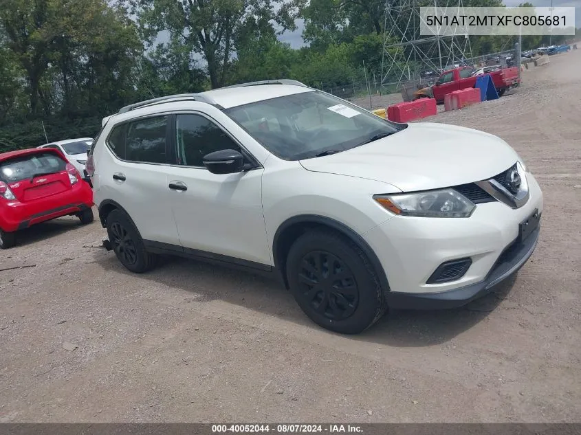 2015 Nissan Rogue S/Sl/Sv VIN: 5N1AT2MTXFC805681 Lot: 40052044