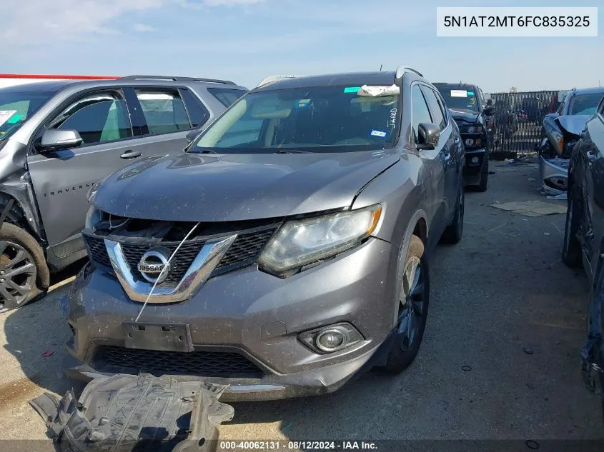 2015 Nissan Rogue Sl VIN: 5N1AT2MT6FC835325 Lot: 40062131