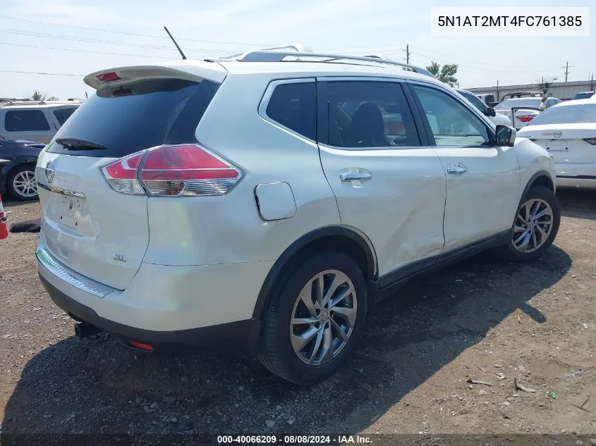 2015 Nissan Rogue Sl VIN: 5N1AT2MT4FC761385 Lot: 40066209