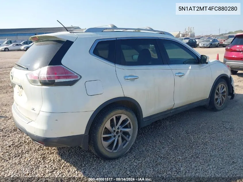 2015 Nissan Rogue Sl VIN: 5N1AT2MT4FC880280 Lot: 40081517