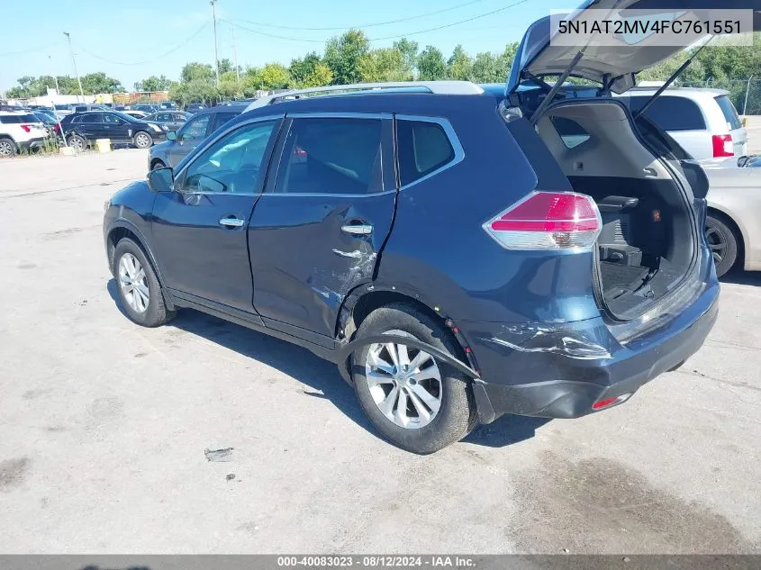 5N1AT2MV4FC761551 2015 Nissan Rogue Sv