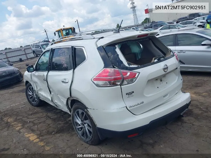 2015 Nissan Rogue Sl VIN: 5N1AT2MT5FC902951 Lot: 40096921