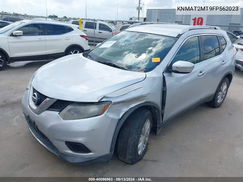 2015 Nissan Rogue Sv VIN: KNMAT2MT9FP562023 Lot: 40096963