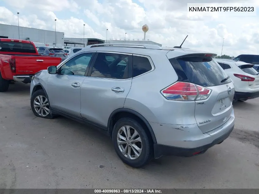 2015 Nissan Rogue Sv VIN: KNMAT2MT9FP562023 Lot: 40096963