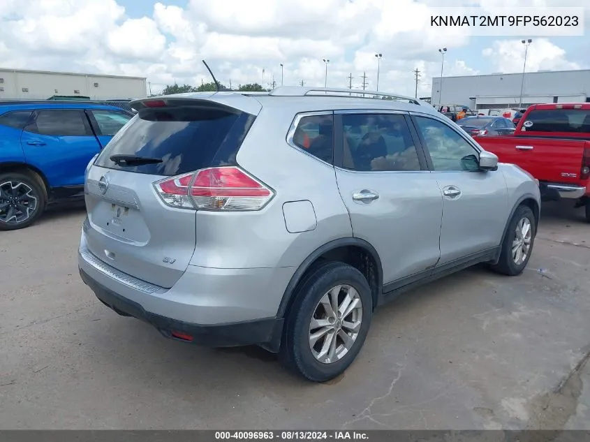 2015 Nissan Rogue Sv VIN: KNMAT2MT9FP562023 Lot: 40096963