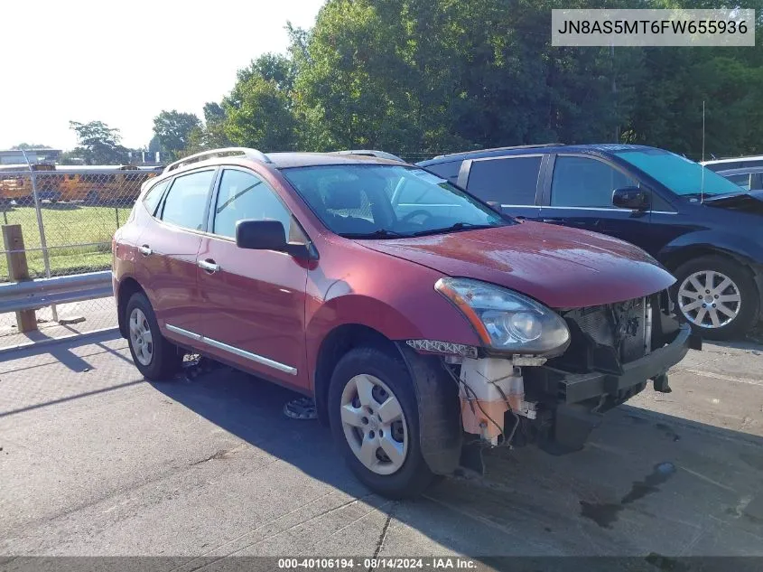 2015 Nissan Rogue Select S VIN: JN8AS5MT6FW655936 Lot: 40106194