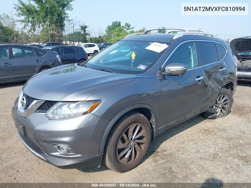 5N1AT2MVXFC810994 2015 Nissan Rogue Sl