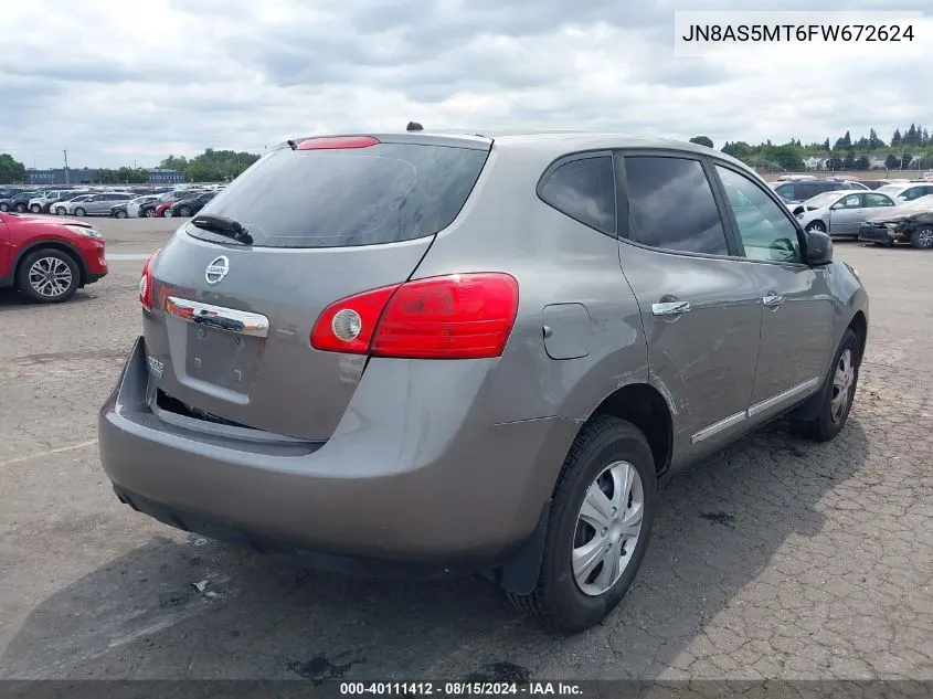 2015 Nissan Rogue Select S VIN: JN8AS5MT6FW672624 Lot: 40111412