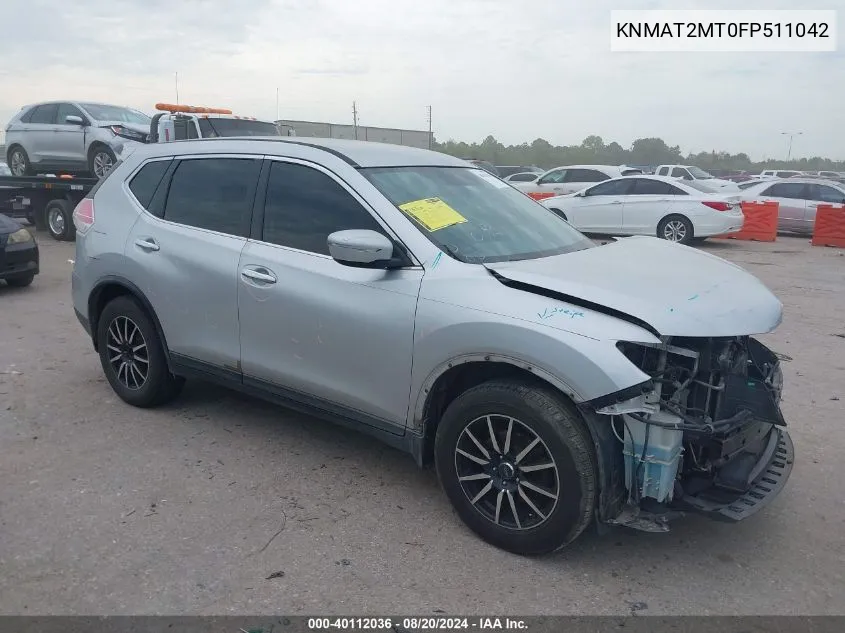 KNMAT2MT0FP511042 2015 Nissan Rogue S/Sl/Sv