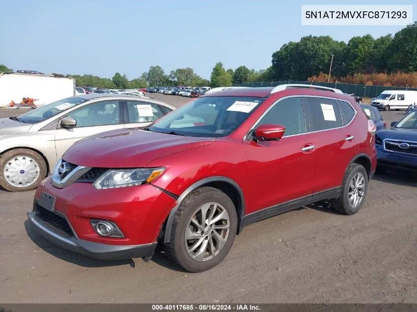 2015 Nissan Rogue Sl VIN: 5N1AT2MVXFC871293 Lot: 40117685