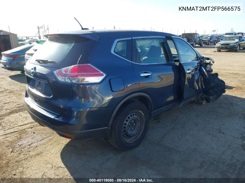 2015 Nissan Rogue S VIN: KNMAT2MT2FP566575 Lot: 40119080