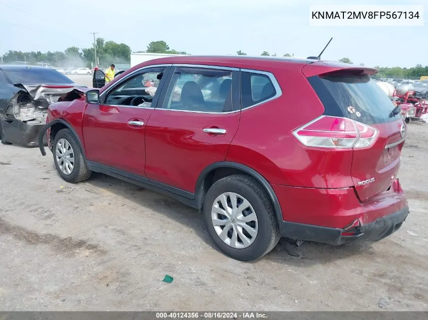 KNMAT2MV8FP567134 2015 Nissan Rogue S