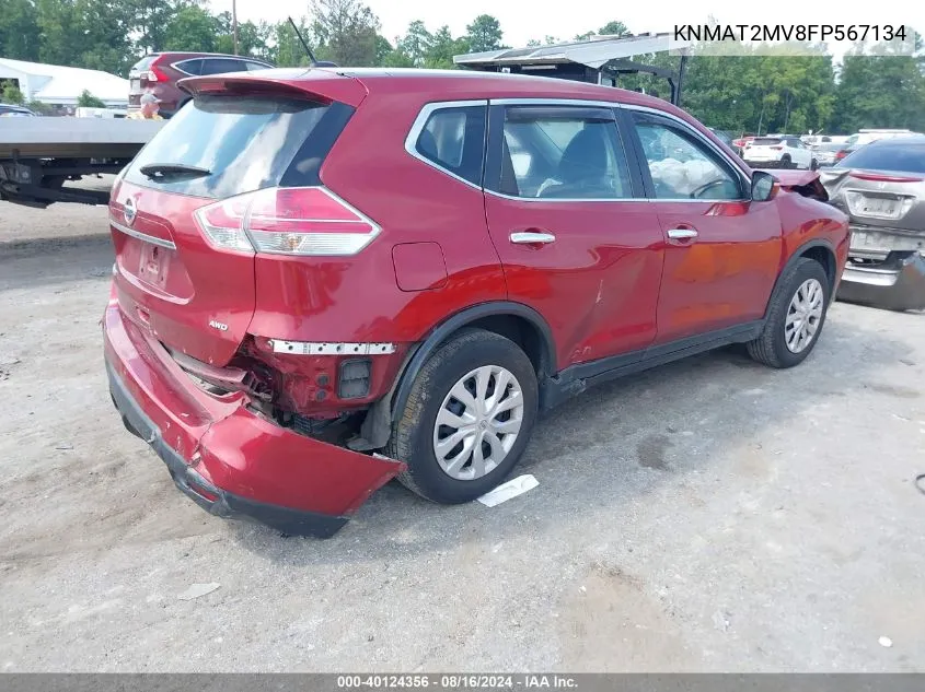 KNMAT2MV8FP567134 2015 Nissan Rogue S