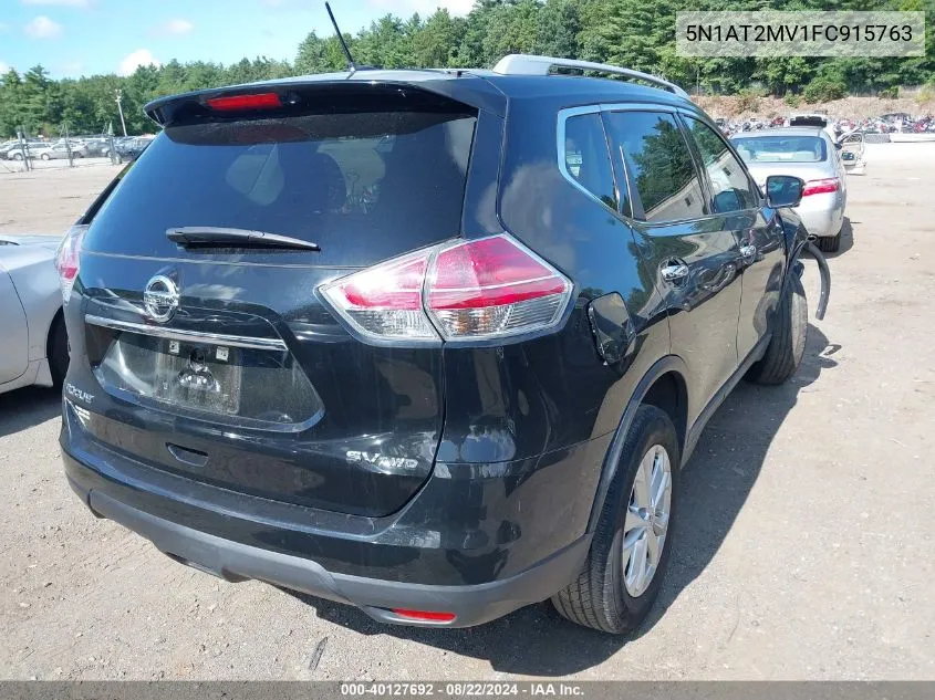 2015 Nissan Rogue Sv VIN: 5N1AT2MV1FC915763 Lot: 40127692