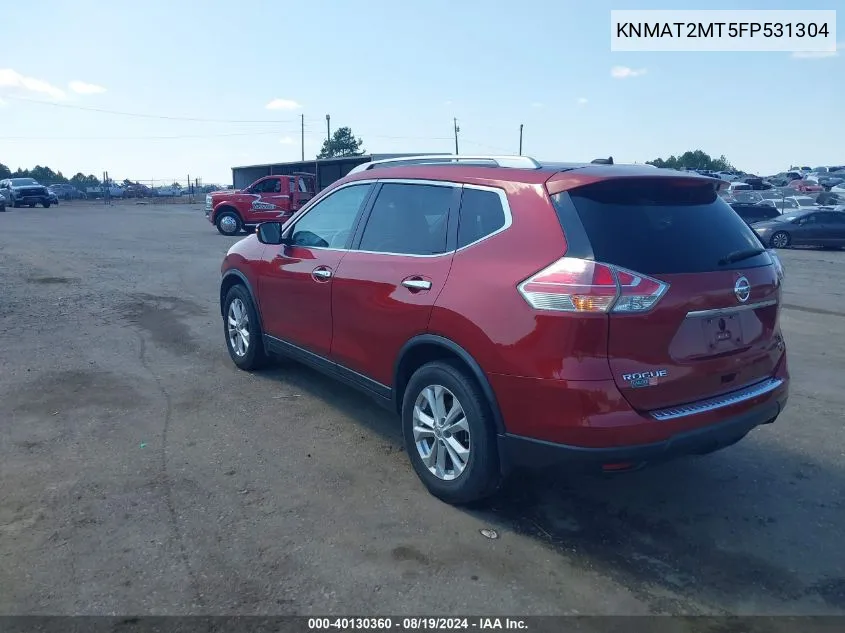 KNMAT2MT5FP531304 2015 Nissan Rogue Sv