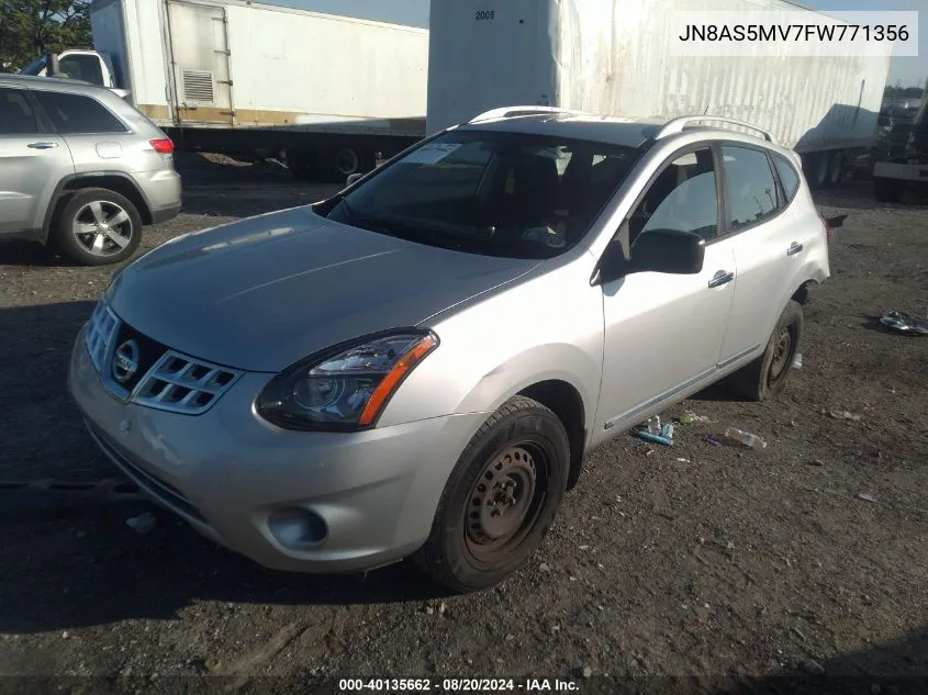 2015 Nissan Rogue Select S VIN: JN8AS5MV7FW771356 Lot: 40135662