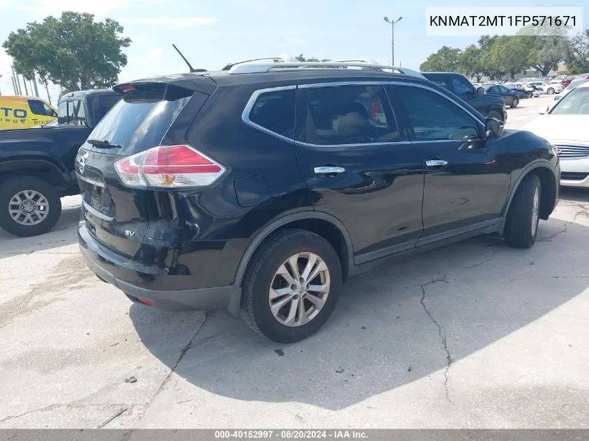 2015 Nissan Rogue S/Sl/Sv VIN: KNMAT2MT1FP571671 Lot: 40152997