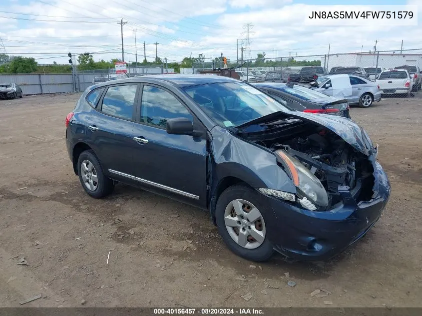 2015 Nissan Rogue Select S VIN: JN8AS5MV4FW751579 Lot: 40156457