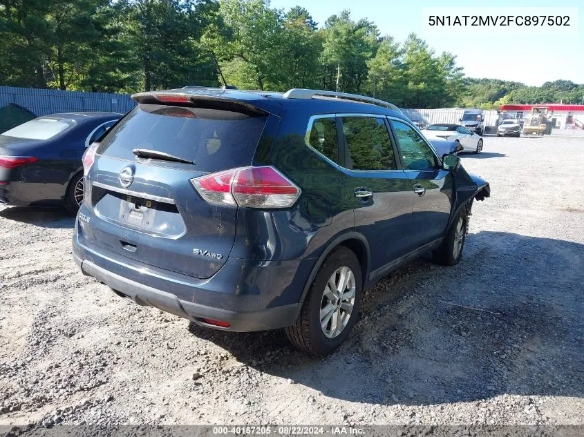 2015 Nissan Rogue Sv VIN: 5N1AT2MV2FC897502 Lot: 40157205