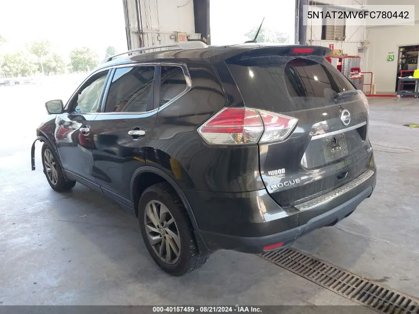 2015 Nissan Rogue Sl VIN: 5N1AT2MV6FC780442 Lot: 40157459