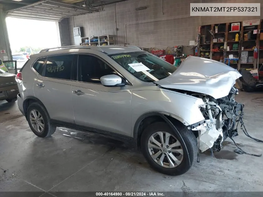 2015 Nissan Rogue S/Sl/Sv VIN: KNMAT2MT2FP537321 Lot: 40164980