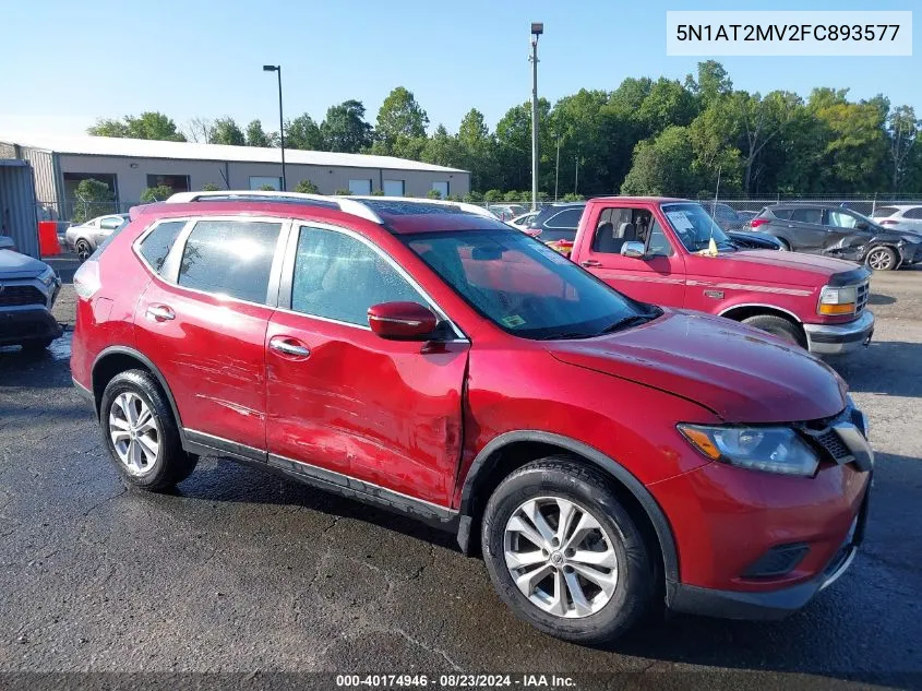 2015 Nissan Rogue Sv VIN: 5N1AT2MV2FC893577 Lot: 40174946