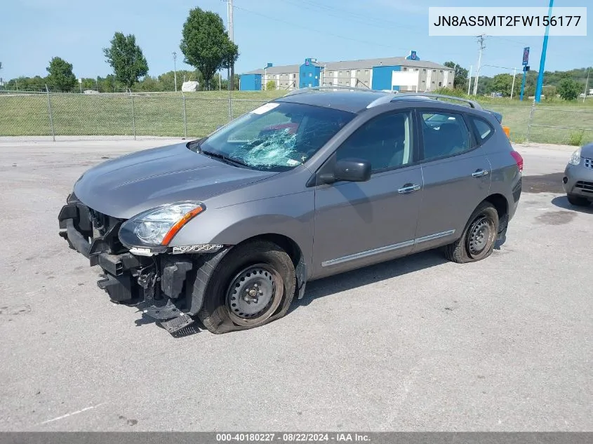 2015 Nissan Rogue Select S VIN: JN8AS5MT2FW156177 Lot: 40180227