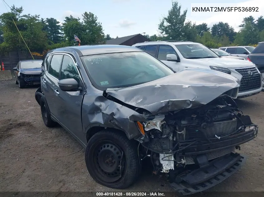 KNMAT2MV5FP536892 2015 Nissan Rogue S