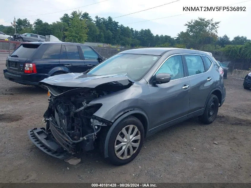 KNMAT2MV5FP536892 2015 Nissan Rogue S