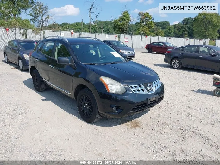 2015 Nissan Rogue Select S VIN: JN8AS5MT3FW663962 Lot: 40188872