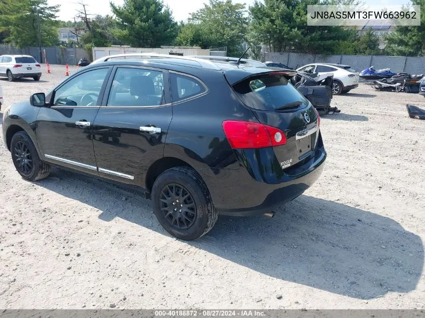 2015 Nissan Rogue Select S VIN: JN8AS5MT3FW663962 Lot: 40188872