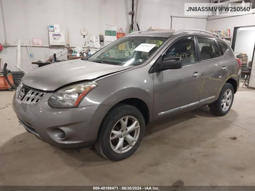 2015 Nissan Rogue Select S VIN: JN8AS5MV9FW250560 Lot: 40198471