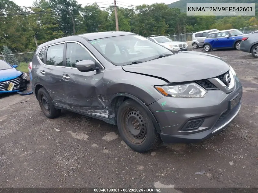 2015 Nissan Rogue S VIN: KNMAT2MV9FP542601 Lot: 40199381