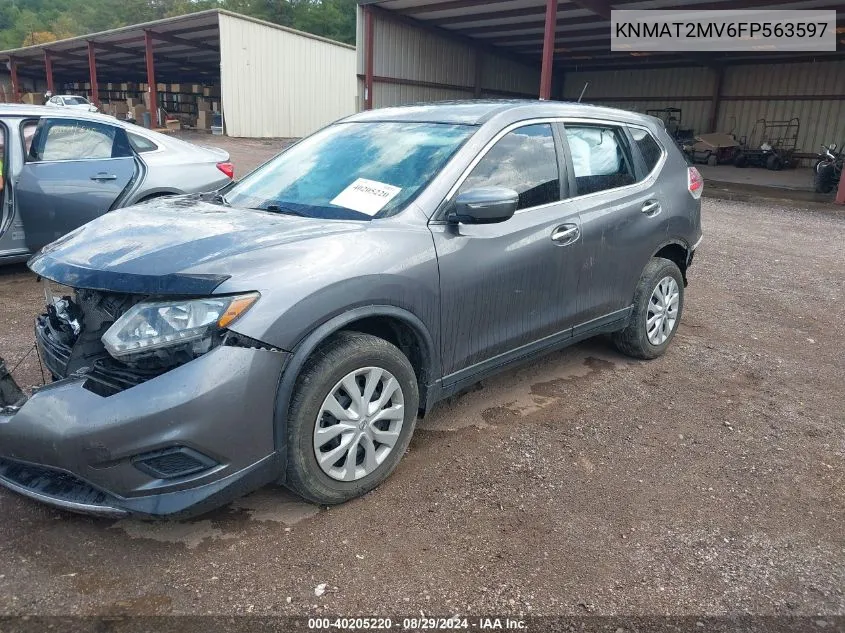 2015 Nissan Rogue S VIN: KNMAT2MV6FP563597 Lot: 40205220