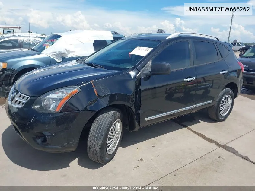 2015 Nissan Rogue Select S VIN: JN8AS5MT7FW665262 Lot: 40207254