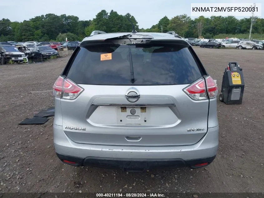 KNMAT2MV5FP520031 2015 Nissan Rogue Sv