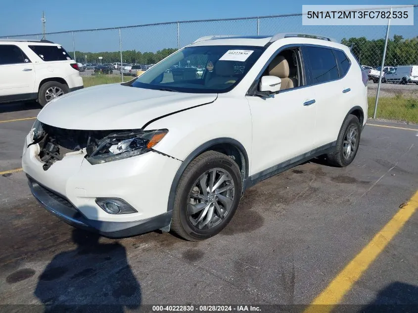 2015 Nissan Rogue Sl VIN: 5N1AT2MT3FC782535 Lot: 40222830