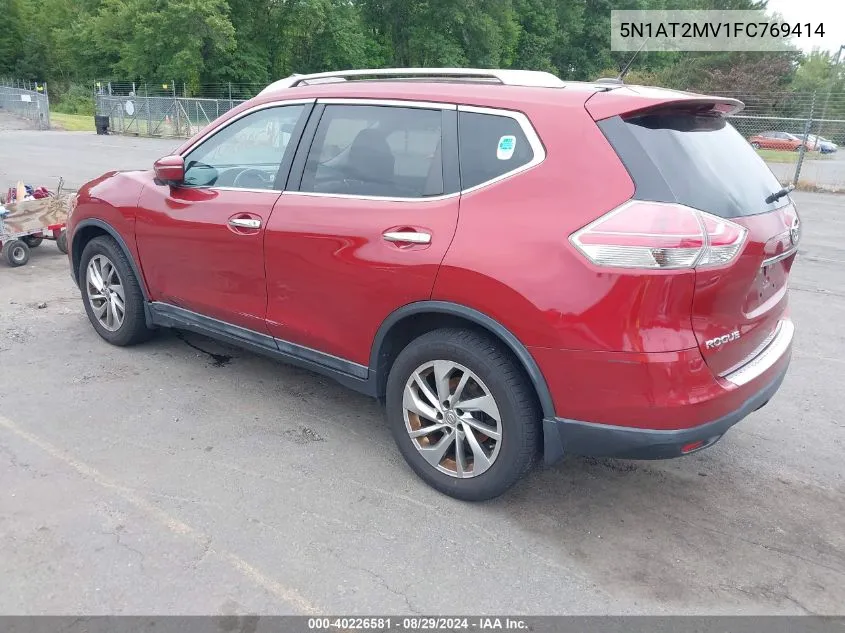 2015 Nissan Rogue Sl VIN: 5N1AT2MV1FC769414 Lot: 40226581