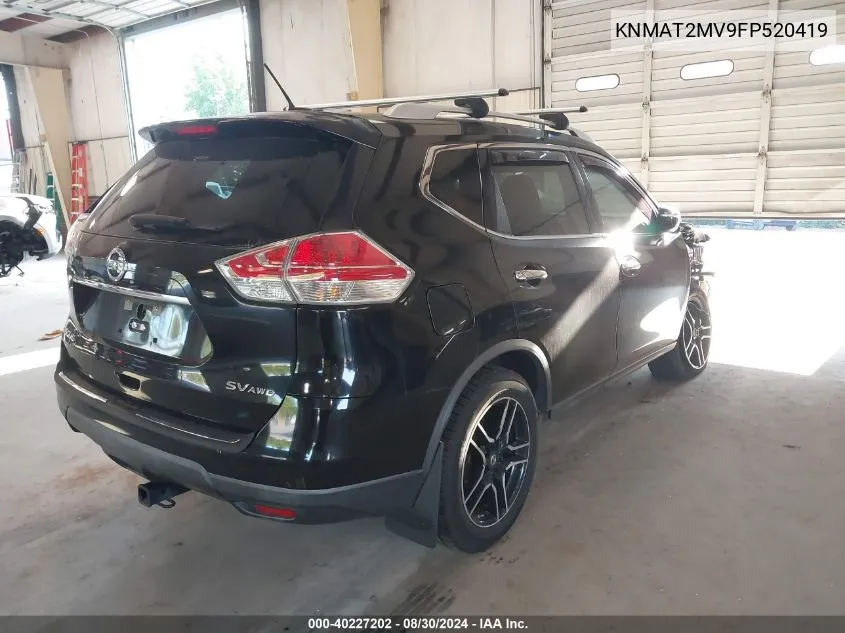 2015 Nissan Rogue Sv VIN: KNMAT2MV9FP520419 Lot: 40227202