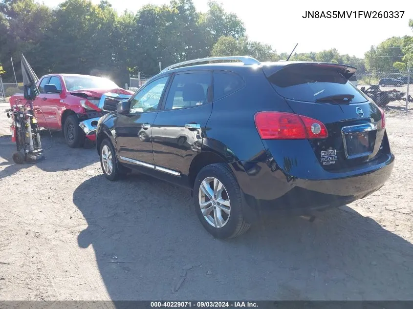 2015 Nissan Rogue Select S VIN: JN8AS5MV1FW260337 Lot: 40229071