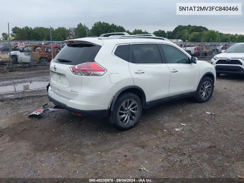 2015 Nissan Rogue Sl VIN: 5N1AT2MV3FC840466 Lot: 40235978