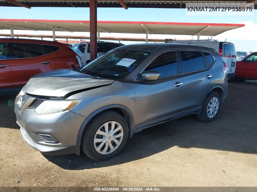 2015 Nissan Rogue S VIN: KNMAT2MT2FP555575 Lot: 40236580