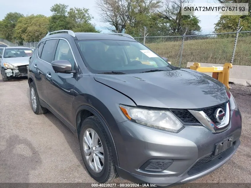 2015 Nissan Rogue Sv VIN: 5N1AT2MV1FC767193 Lot: 40239277