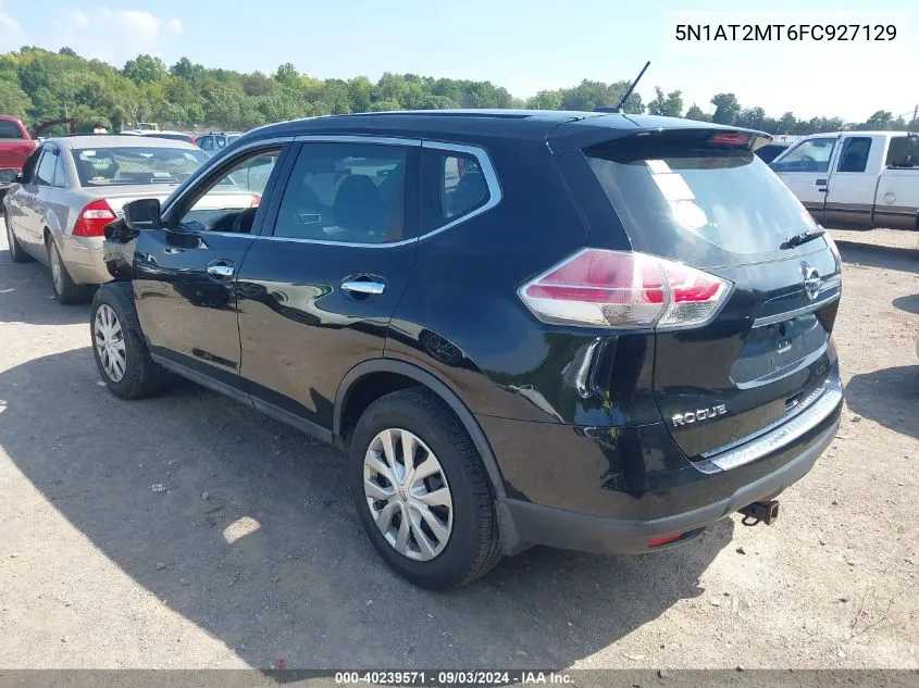 2015 Nissan Rogue S VIN: 5N1AT2MT6FC927129 Lot: 40239571