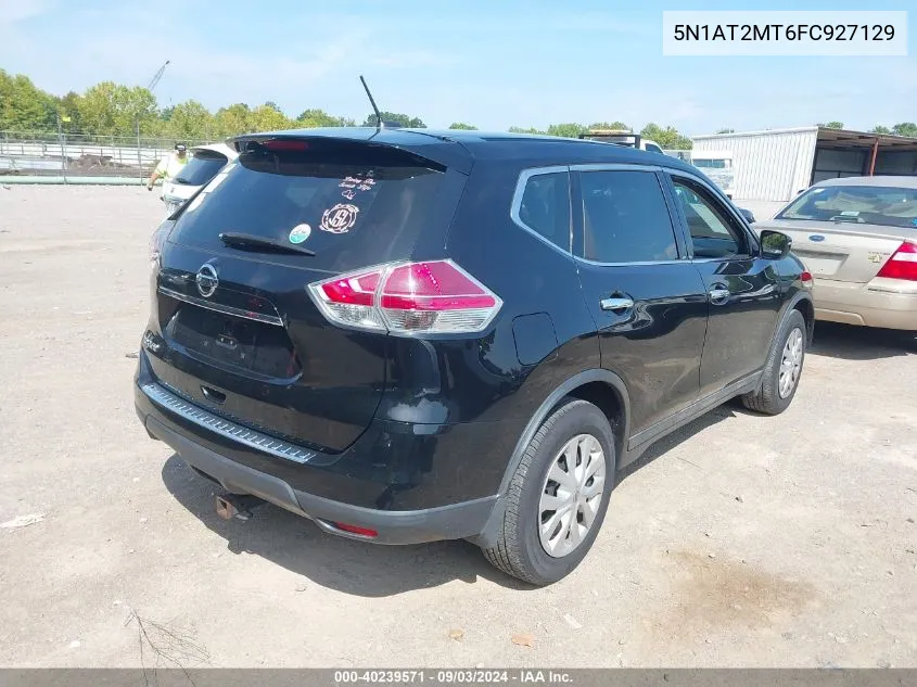 2015 Nissan Rogue S VIN: 5N1AT2MT6FC927129 Lot: 40239571